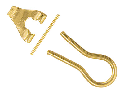 9ct Yellow Gold Omega Ear Clip      Unassembled Large With Curved Base, 100% Recycled Gold - Standard Image - 1