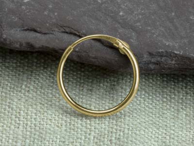 18ct Yellow Gold Sleeper Hoop      Earring 11mm, 100% Recycled Gold - Standard Image - 7