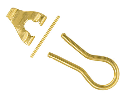 18ct Yellow Gold Omega Ear Clip     Unassembled Heavy With Curved Base, 100% Recycled Gold - Standard Image - 1