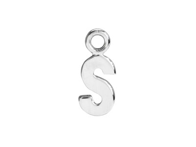 Sterling Silver Letter S Initial   Charm - Standard Image - 1
