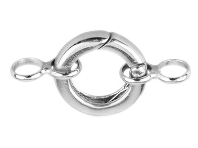 Sterling Silver Round Continous    Ring Clasp, 14.5mm - Standard Image - 1