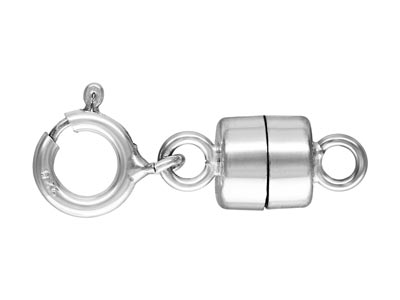 Sterling Silver Magnetic Clasp     Converter With Bolt Ring - Standard Image - 1
