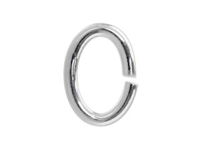 Sterling Silver Open Jump Ring Oval 4mm, Pack of 20 - Standard Image - 1