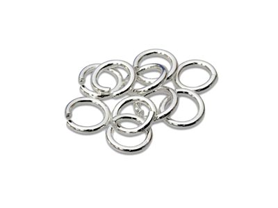 Sterling Silver Open Jump Ring     Heavy 6mm Pack of 10 - Standard Image - 1