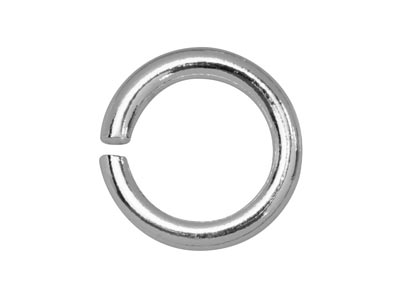 Sterling Silver Open Jump Ring     Heavy 6mm Pack of 10 - Standard Image - 2