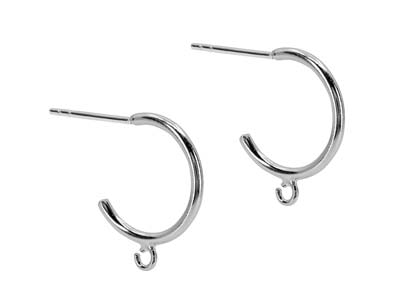 Sterling Silver Half Hoop And Ring Earrings Pack of 2, 100% Recycled  Silver - Standard Image - 1