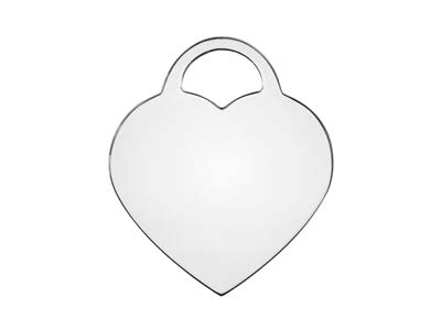 Sterling Silver Heart Lock 16mm    Stamping Blank - Standard Image - 1