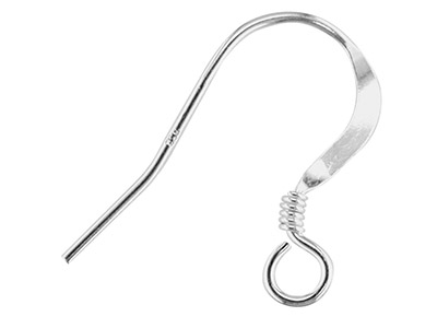 Sterling Silver Hook Wire,         Pack of 20, No Bead