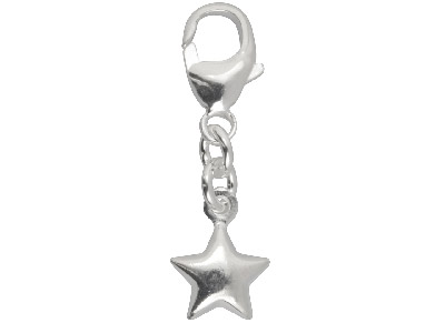 Sterling-Silver-Star-Charm-With----11...