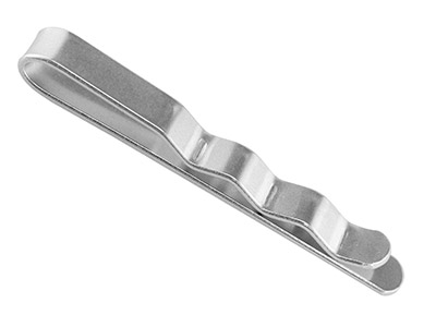 Sterling Silver Tie Slide 50x6mm,  Wide Unhallmarked 100% Recycled    Silver - Standard Image - 1