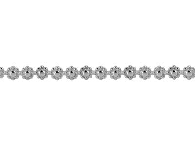 Sterling Silver Daisy Chain Berry  Gallery Strip 3.7mm - Standard Image - 1