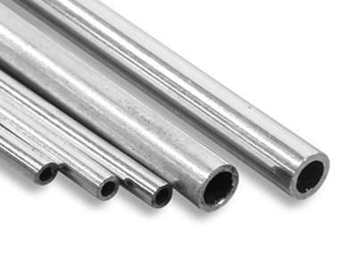 18ct White Gold Tube, Ref 7,       Outside Diameter 2.6mm,            Inside Diameter 1.8mm, 0.4mm Wall  Thickness, 100 Recycled Gold
