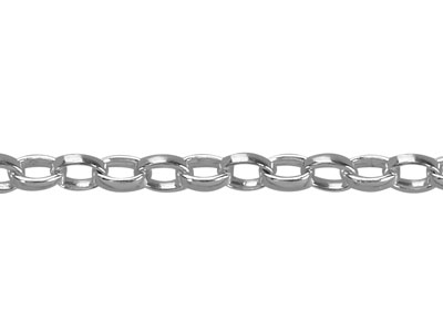 Argentium 960 2mm Oval Belcher     Chain 16