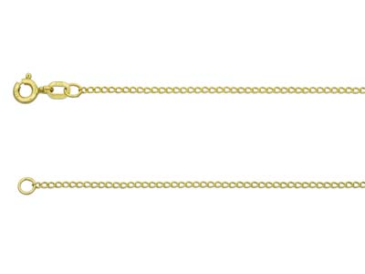 9ct Yellow Gold 1.5mm Curb Chain   16