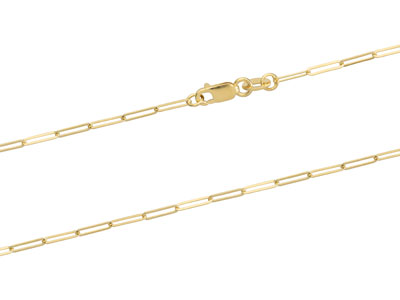 9ct Yellow Gold 1.8mm Long Link    Extra Light Paperclip Chain        20