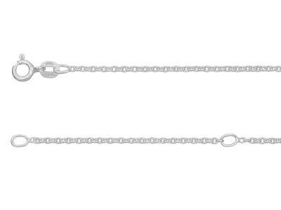 Sterling Silver 1.6mm Extendable   Belcher Chain 16-18