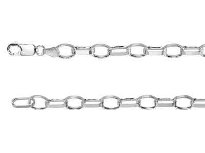 Sterling Silver 4.45mm Oval Belcher Chain 1845cm, 100 Recycled       Silver