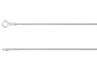 Sterling Silver 1.2mm Diamond Cut  Round Snake Chain 16