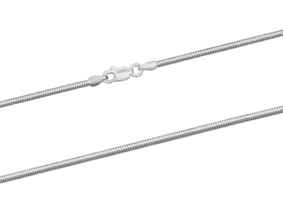 Sterling Silver 1.6mm Diamond Cut  Round Snake Chain 18
