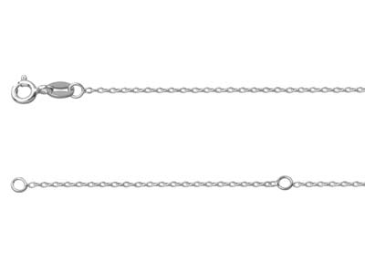 Sterling Silver 1.3mm Diamond Cut  Extendable Trace Chain             18-20
