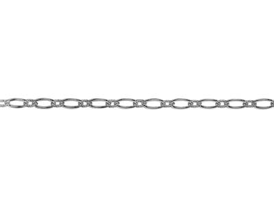 Sterling Silver 5.5mm Loose Figaro Baroque Trace Two Part Chain, 100% Recycled Silver - Standard Image - 1
