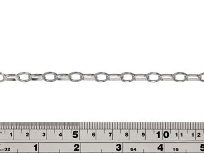 Sterling Silver 4.5mm Loose Oval   Flat Belcher Chain, 100% Recycled  Silver - Standard Image - 2